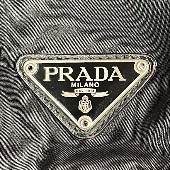 Prada Tessuto Black Nylon Backpack Double Pocket Drawstring Buckle Designer main image 8
